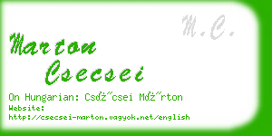 marton csecsei business card